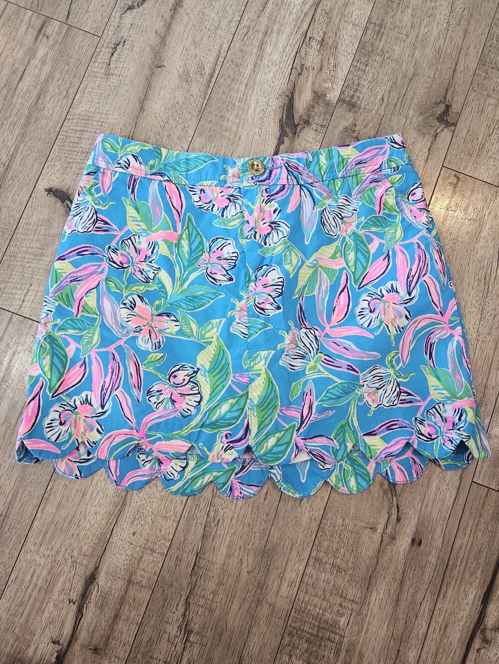 Lilly Pulitzer Colette Skort Keep on Beleafing Formentera Turquoise Size 4-6